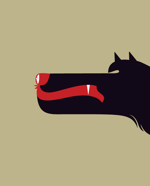 Noma Bar, Red Riding Hood. Building client loyalty and keeping the wolves at bay.