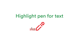 Red pen highlighting text - Aa 
