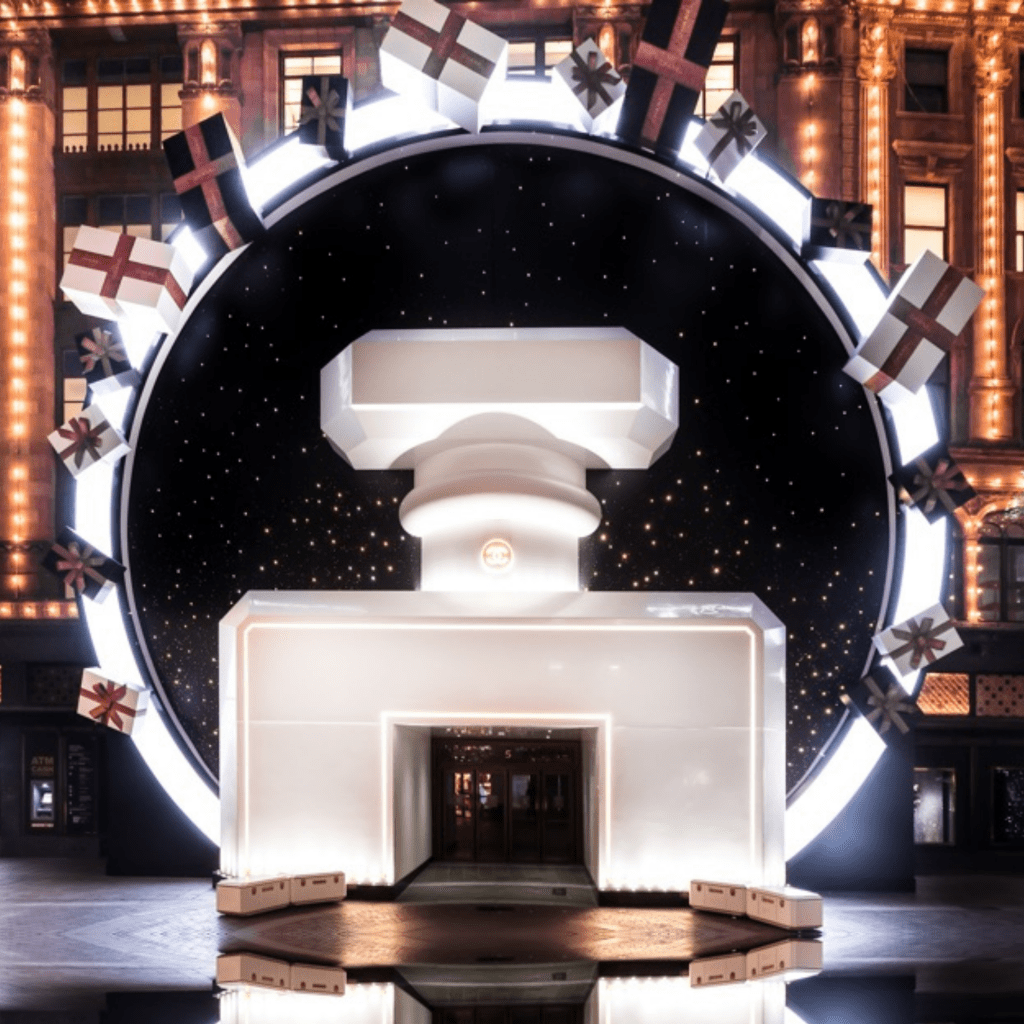 Chanel Nº5 wows with giant festive installation at Harrods