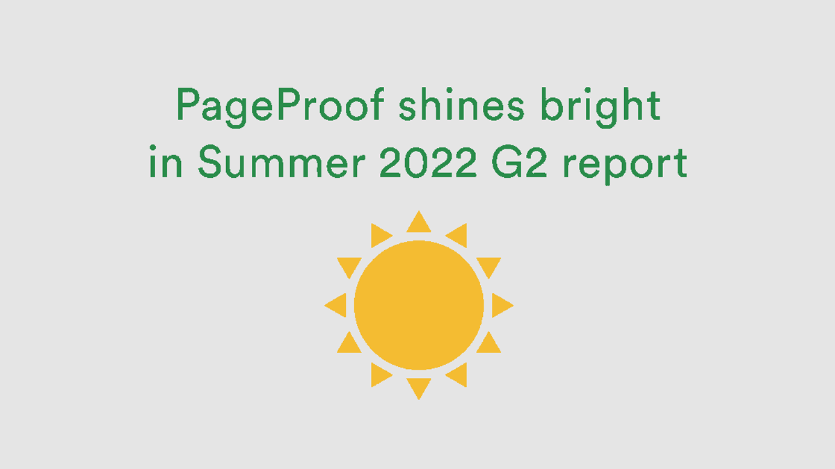 PageProof tops the category for online proofing in latest G2 report