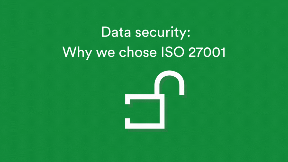 Why PageProof chose ISO 27001 for their data security - with an arrow going into a lock and the lock closing.