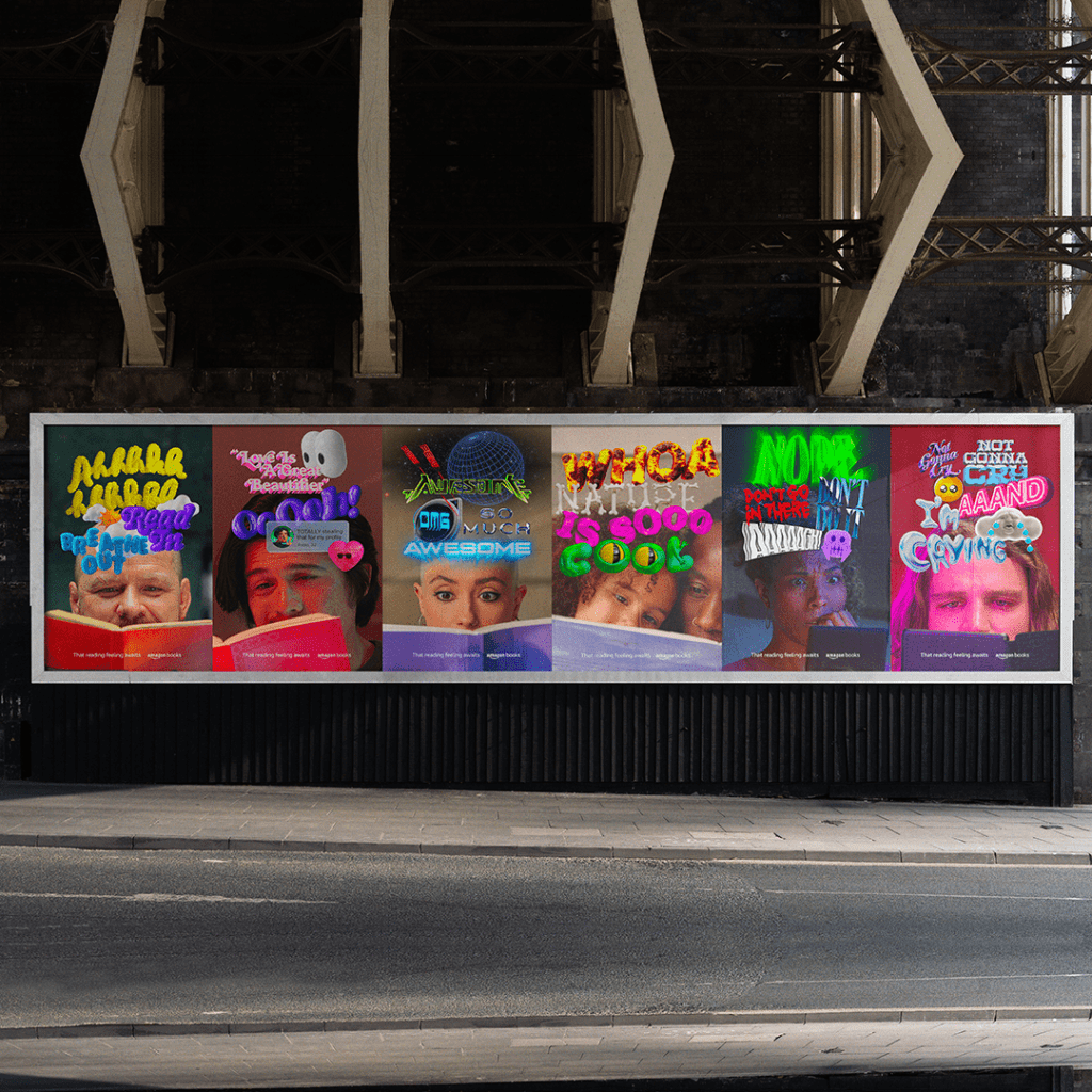 Emoji-laden 3D billboard described your fantastical world.