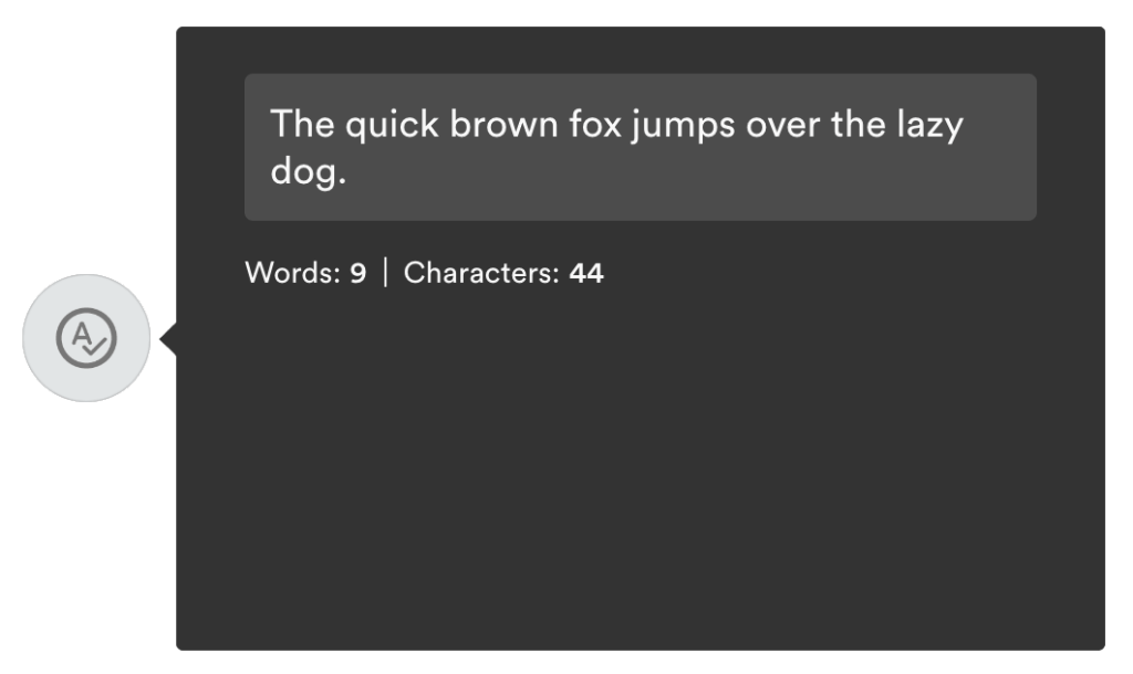 A word counter in PageProof X-tool. 