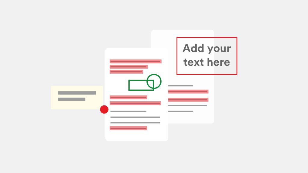 8-1 - Tips and tricks for marketing and creative teams Images of pages showning PDF markup features with text highlighted, drawings added, a text box and comments placed.