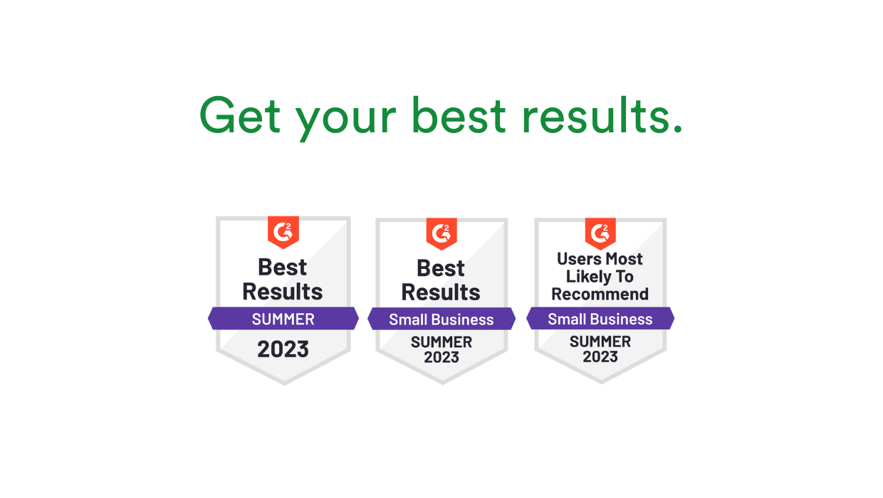 PageProof is awarded Best Results badges (overall and small business) and Users Most Likely To Recommend badge (small business) in G2 Summer 2023 report.