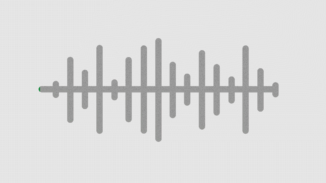 Sticky notes representing markups and comments appear over a bouncing audio symbol.