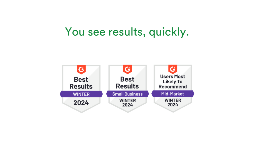 PageProof wins three awards in categories relating to customer results. We won in the categories for users most likely to recommend and best results.
