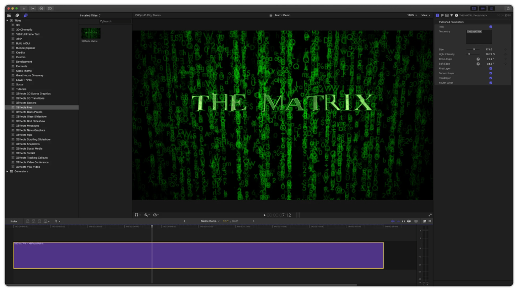 mMatrix final cut pro plugin image
