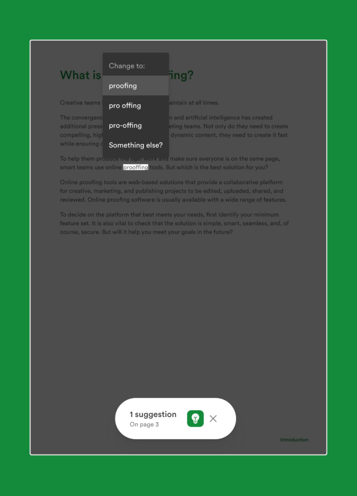 Identify spelling mistakes on your proofs with PageProof spell check
