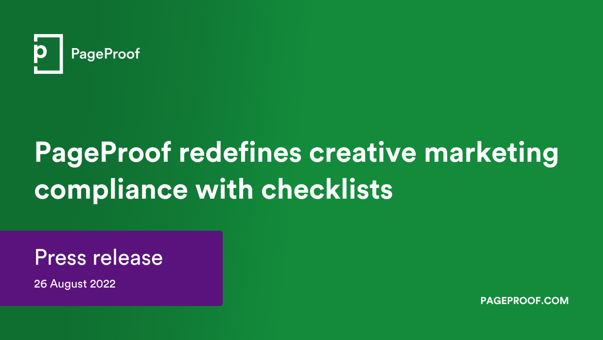 PageProof redefines creative marketing compliance with checklists