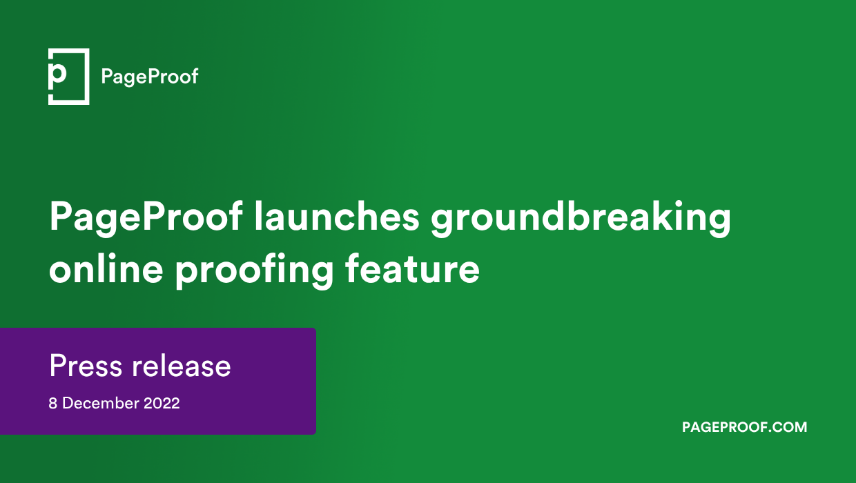 PageProof launches groundbreaking online proofing feature