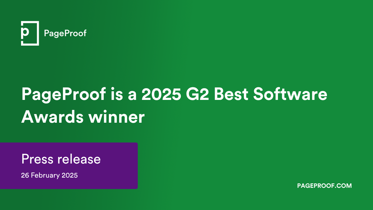 PageProof is a 2025 G2 Best Software Awards winner