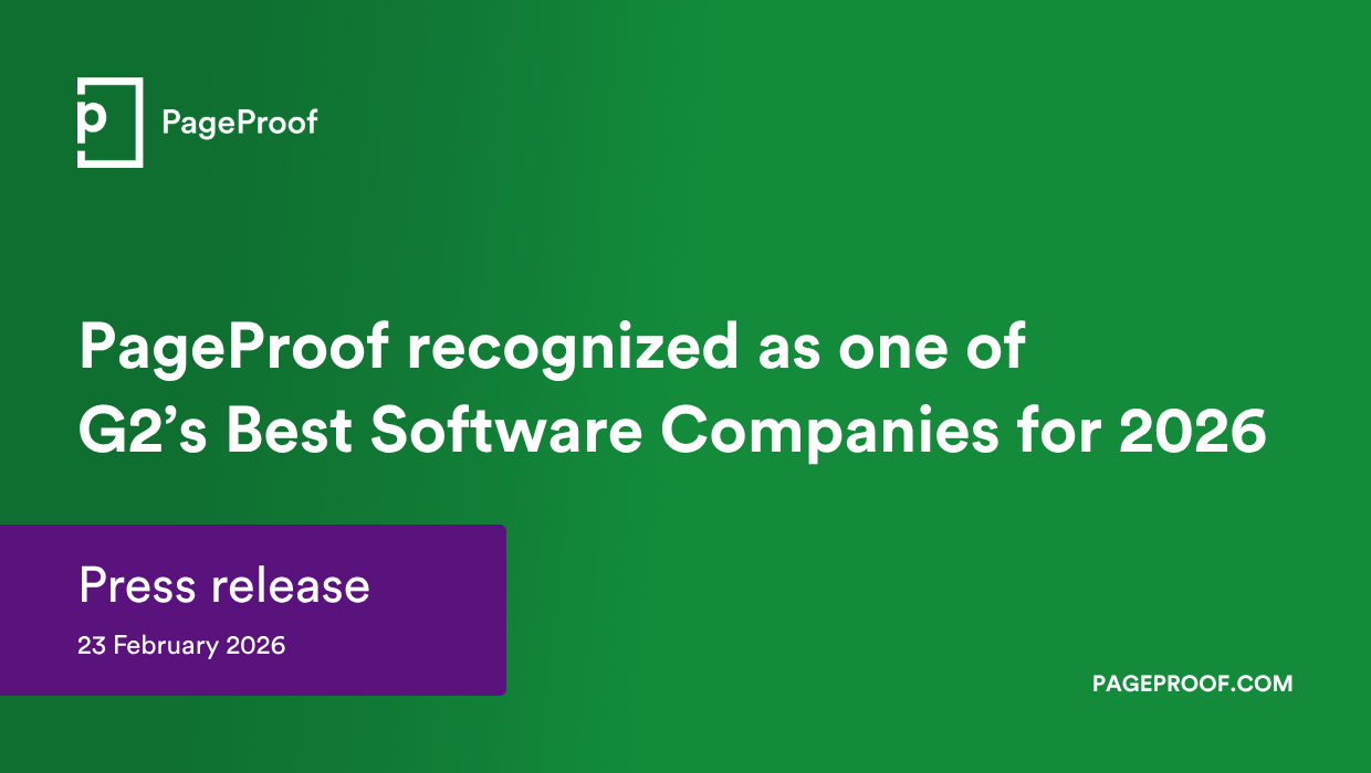 PageProof recognized as one of G2’s Best Software Companies for 2026