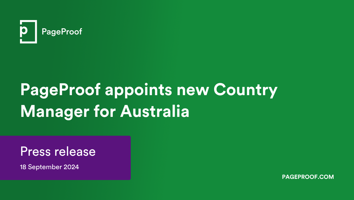 PageProof appoints new Country Manager for Australia